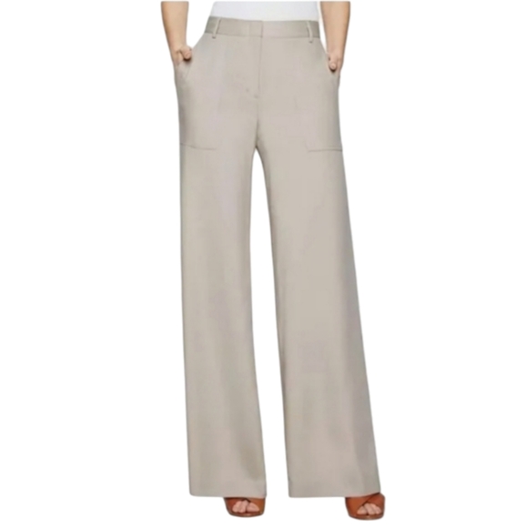 BCBGMAXAZRIA Women's Jespen Wide-Leg Pants in Spanish Moss Size 6 - Picture 2 of 10